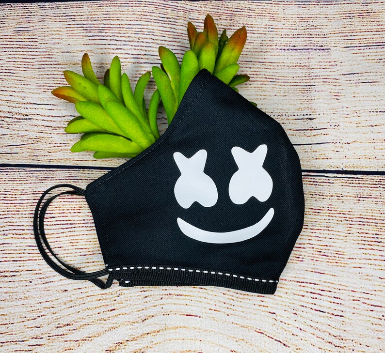Kids Face Mask Marshmallow Head Design Etsy