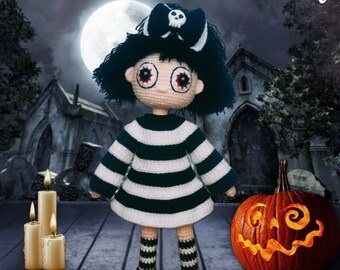 Halloween Crochet Doll Pattern: Mei Amigurumi (PDF Pattern)