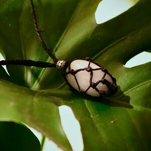Crystal Pouch Macrame Adjustable Necklace