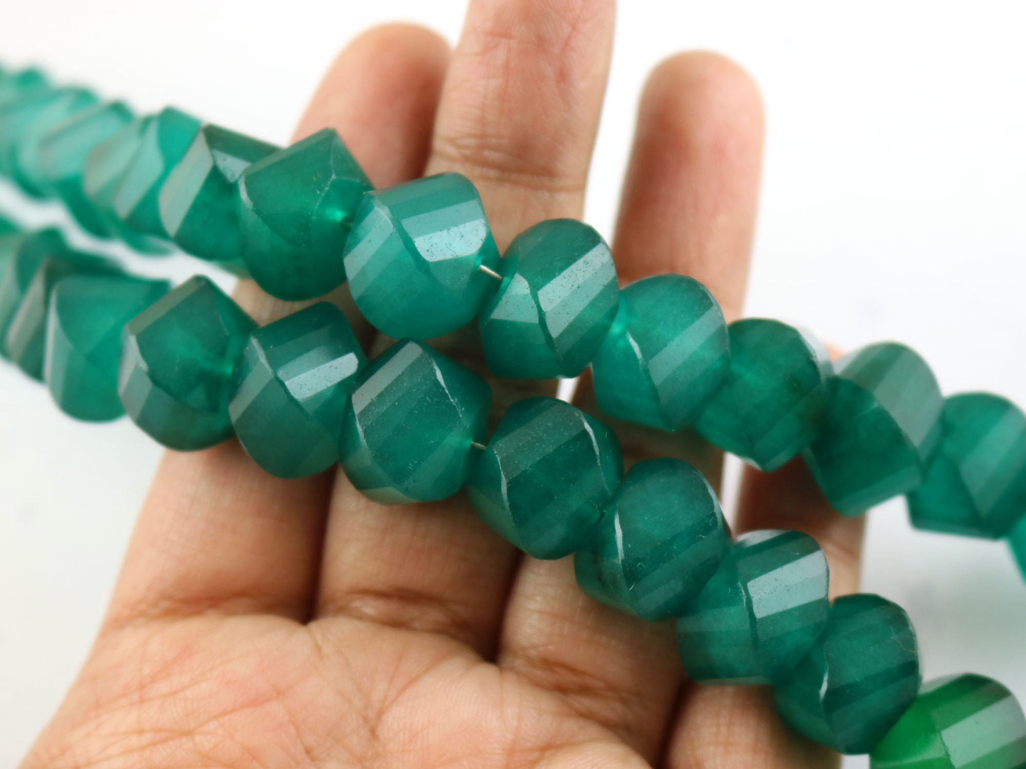 Gefärbt Emaragd verdreht 12 x 15 mm 18 Zoll lange Halskette | Etsy