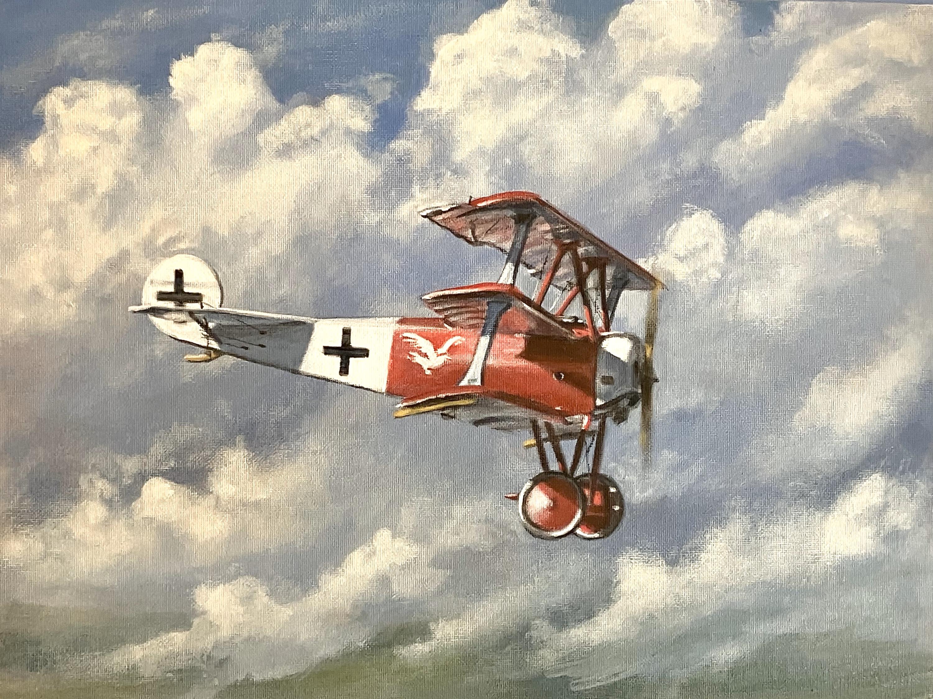 Fokker DR.1 WW1 Planes. Classic Aircraft. Aviation Art. Original