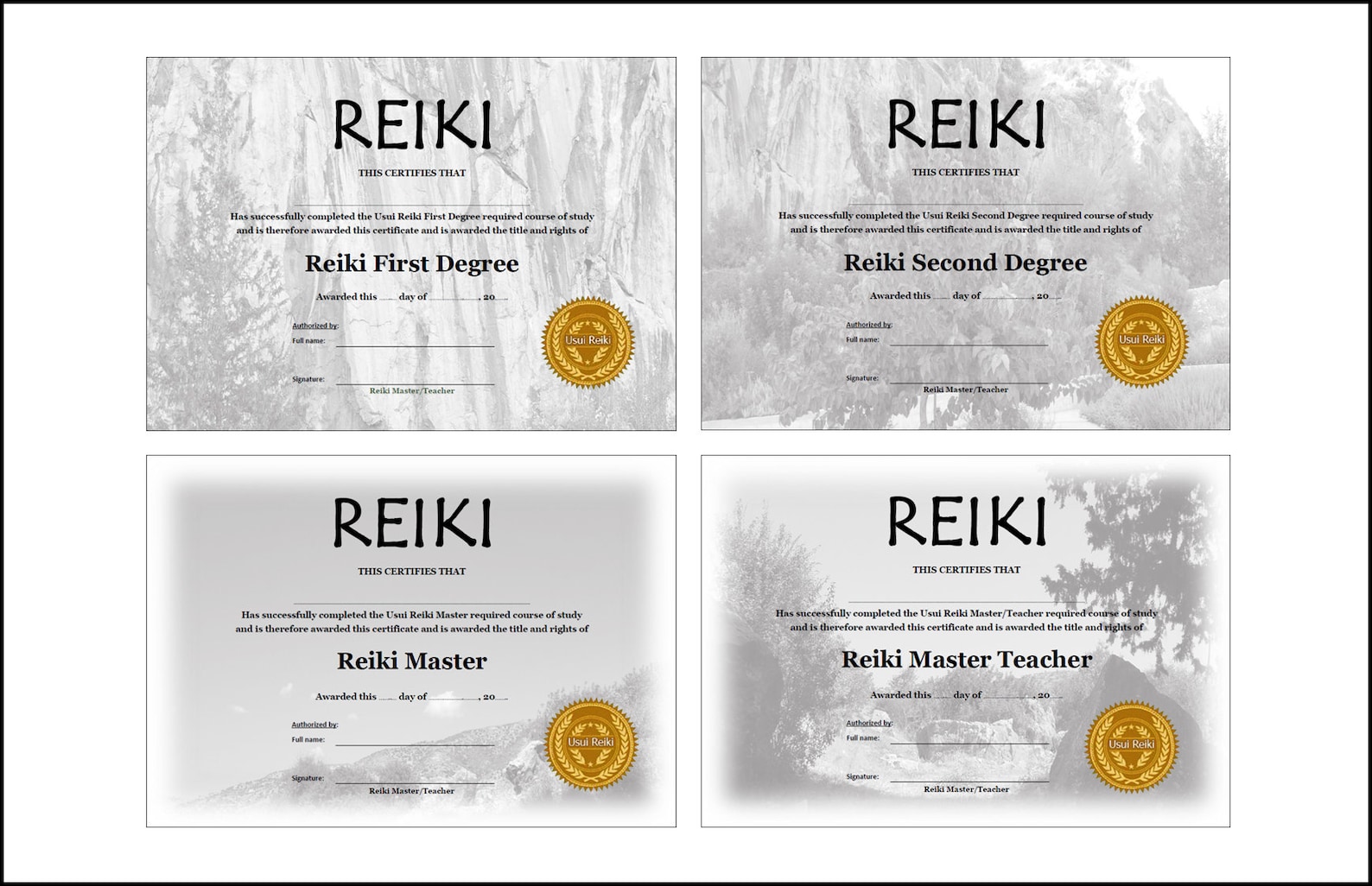 32 plantillas de certificado Reiki: diseñadas profesionalmente y listas ...