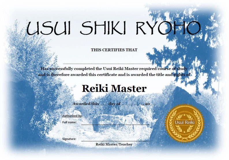 32 X Reiki Certificate Templates - Professionally Designed and Ready to ...