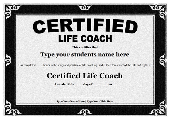 Life coach on sale certification