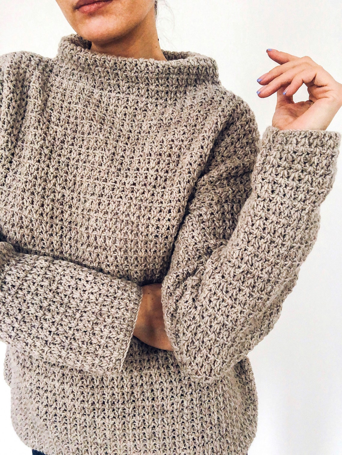 Crochet sweater pattern Oversized crochet sweater pattern Etsy