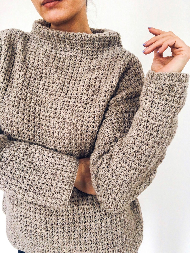 Crochet sweater pattern Oversized crochet sweater pattern Etsy