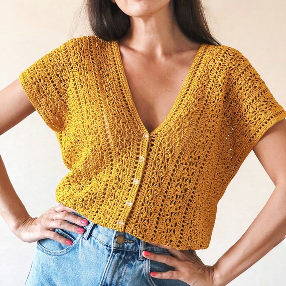 crochet plus size top