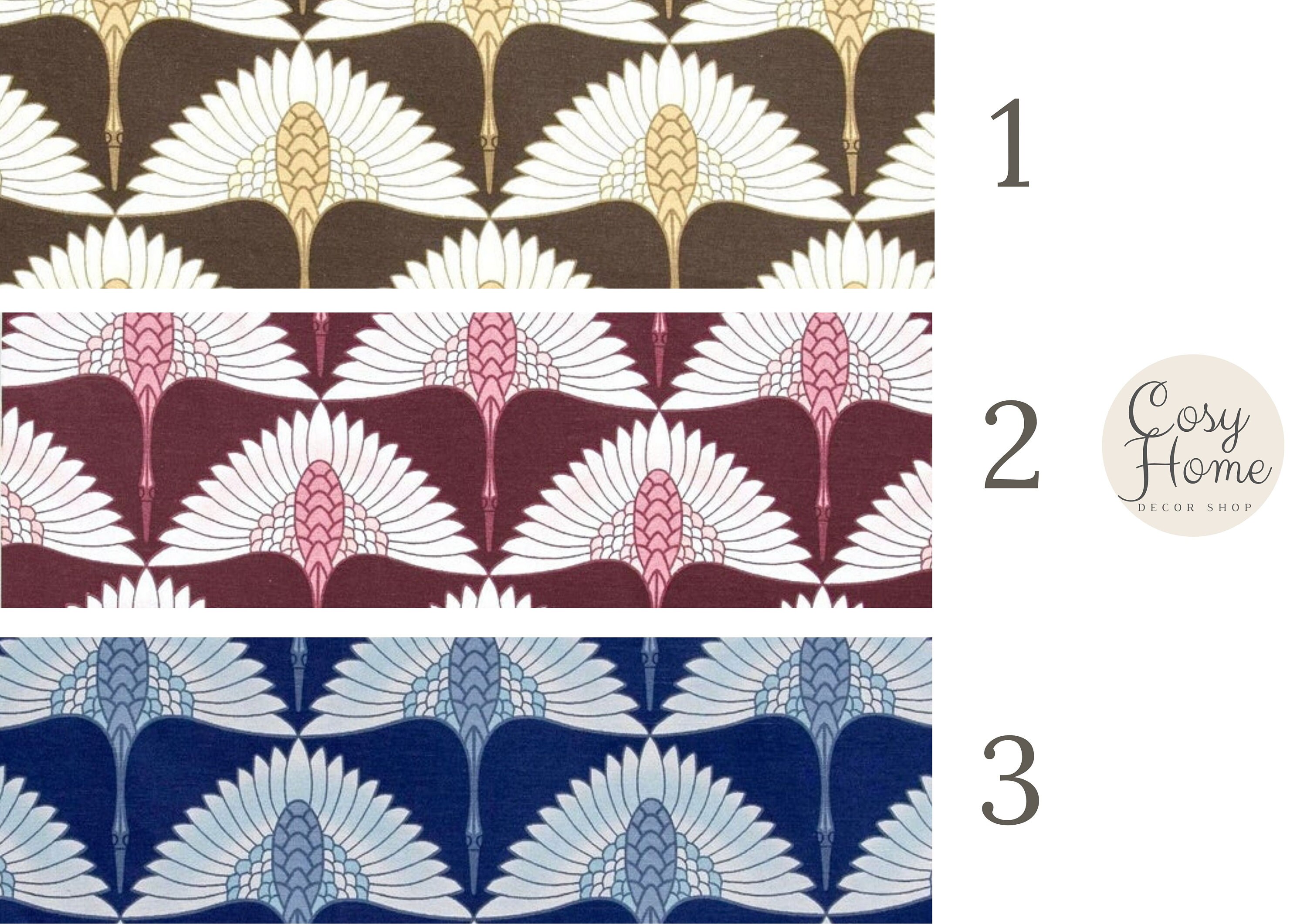 FABRIC SAMPLE Genevieve Gorder Print Fabrics by the Yard Brown Burgundy ...