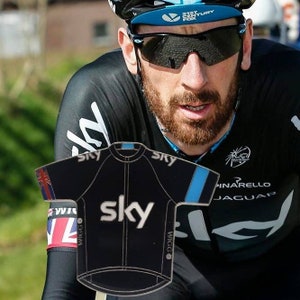 Team Sky Classic Jersey Cycling Pin Badge Bradley Wiggins image 1