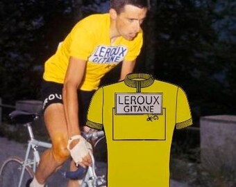 Leroux Gitane Jersey Classic Cycling Yellow Jersey Pin Badge Tom Simpson