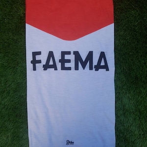 FAEMA Retro Cycling Jersey Inspired Neck Warmer / Buff / Multitube Coolmax Repel
