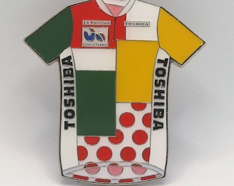 Toshiba Tour de France Combination Jersey Classic Cycling Jersey Pin Badge