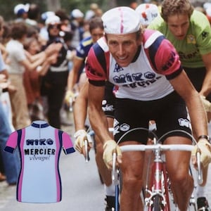 Miko Mercier Vivagel Classic Cycling Jersey Pin Badge Barry Hoban Joop Zoetemelk