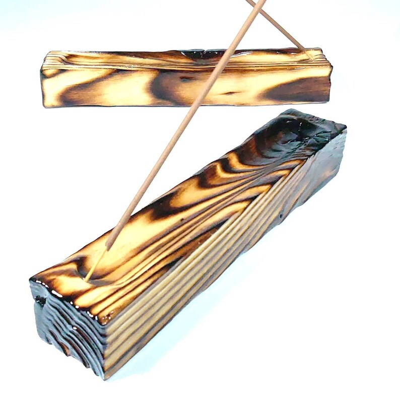 Yakisugi / Shou Sugi Ban Incense Ash Catcher Natural hand made Etsy