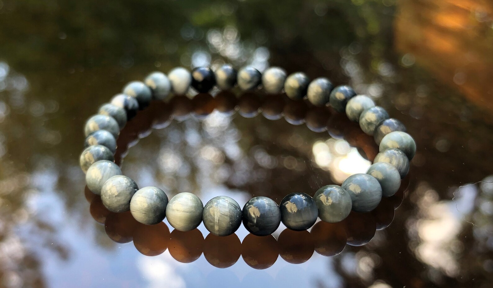 Eagle Eye Quartz Stretch Bracelet 6mm Etsy