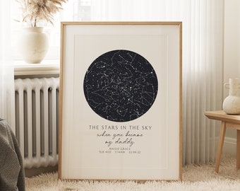 Custom Star Map Print, Father's Day Gift for Dad/Grandad Personalised