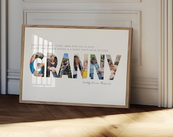 Personalised Granny Photo Print: Custom Family Gift Grandma Nanny