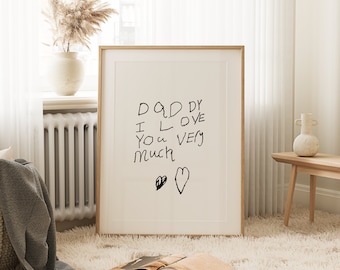 Personalised Handwriting Photo Print: Father's Day Gift
