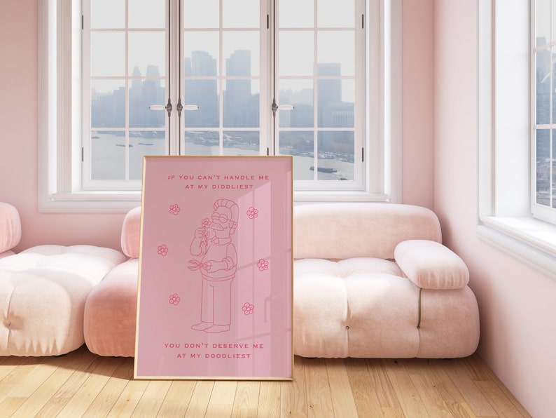 The Simpsons Homer Simpson Put Food In Me You  Friends With Salad TV Show 2024 Fun Kitchen Living Room Aesthetic Trendy Prints Television Marge Maggie Wall Art Print Fan Art Stylish New Home Dining Room Lisa Mr Burns Smithers Bicycle Ned Flanders