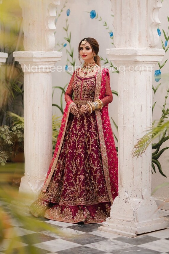 Pakistani Pink Bridal Lehenga Latest 