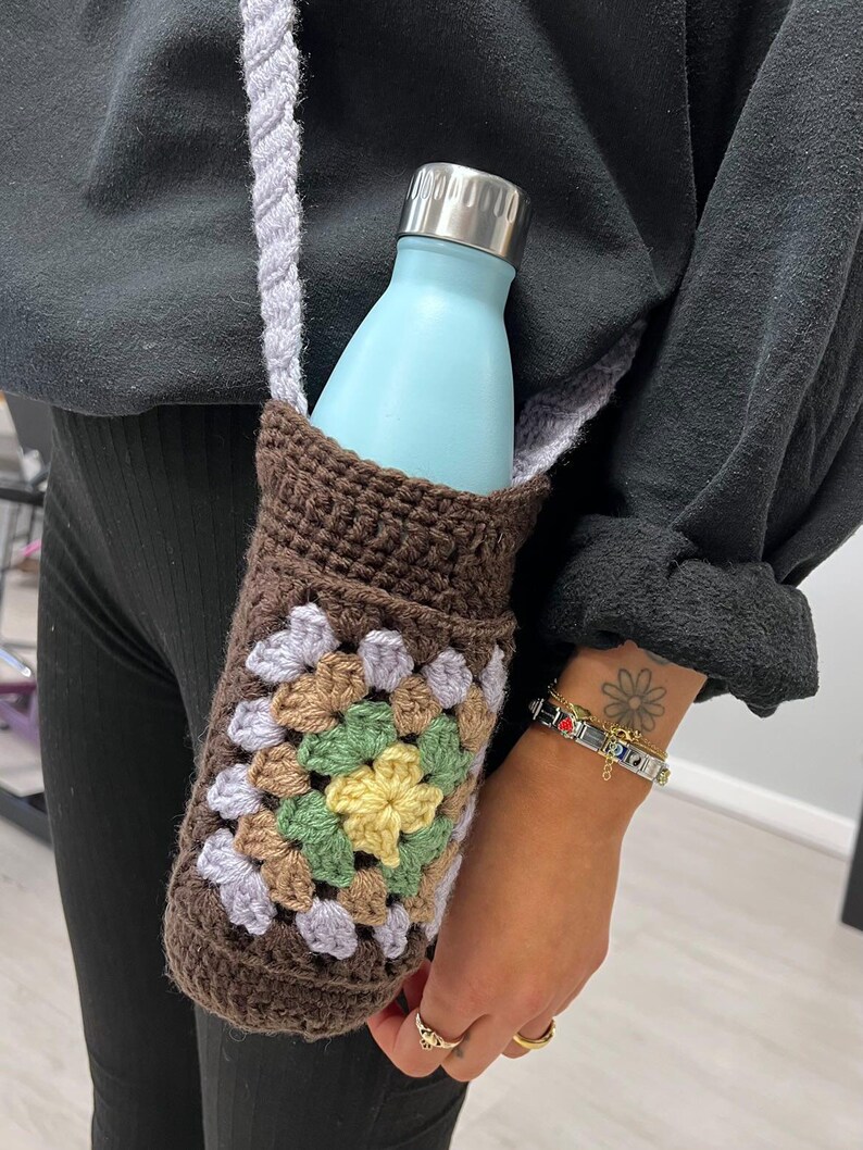 Crochet Water Bottle Bag PDF PATTERN - Etsy