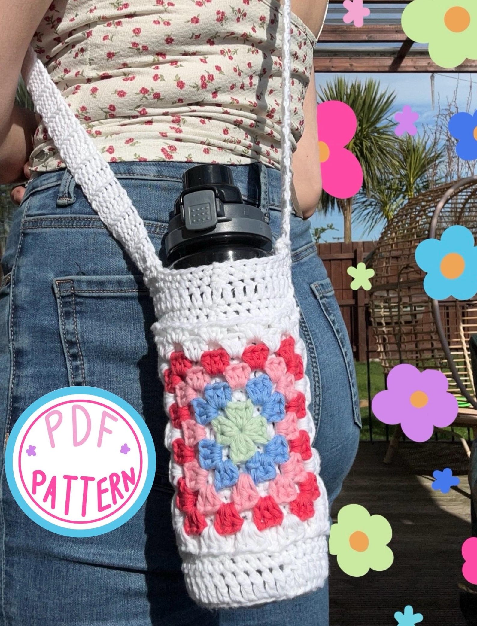 Crochet Water Bottle Bag PDF PATTERN - Etsy