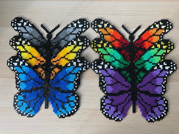 Decorazione Per Finestra In Legno D'ulivo A Forma Di Farfalla Con 3 Perle Di Cristallo, Mobile Artigianale
