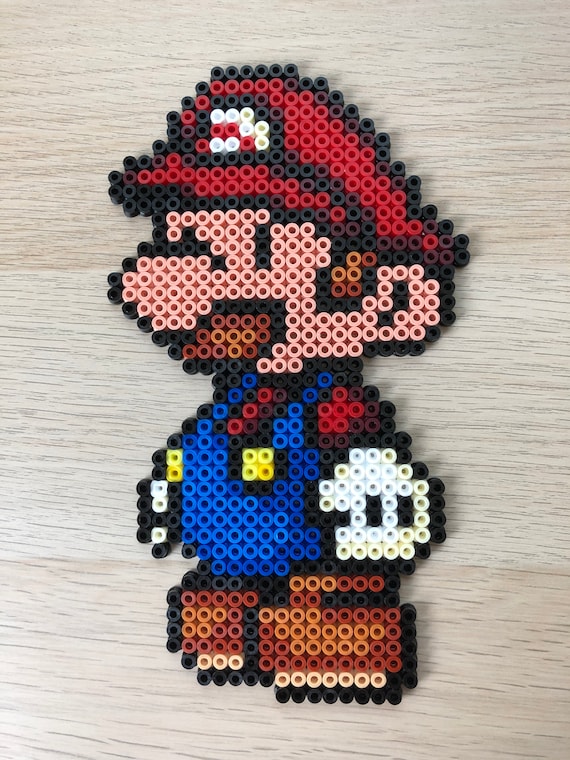 Large Nintendo Super Mario Figures Made of Iron-on Beads/window
