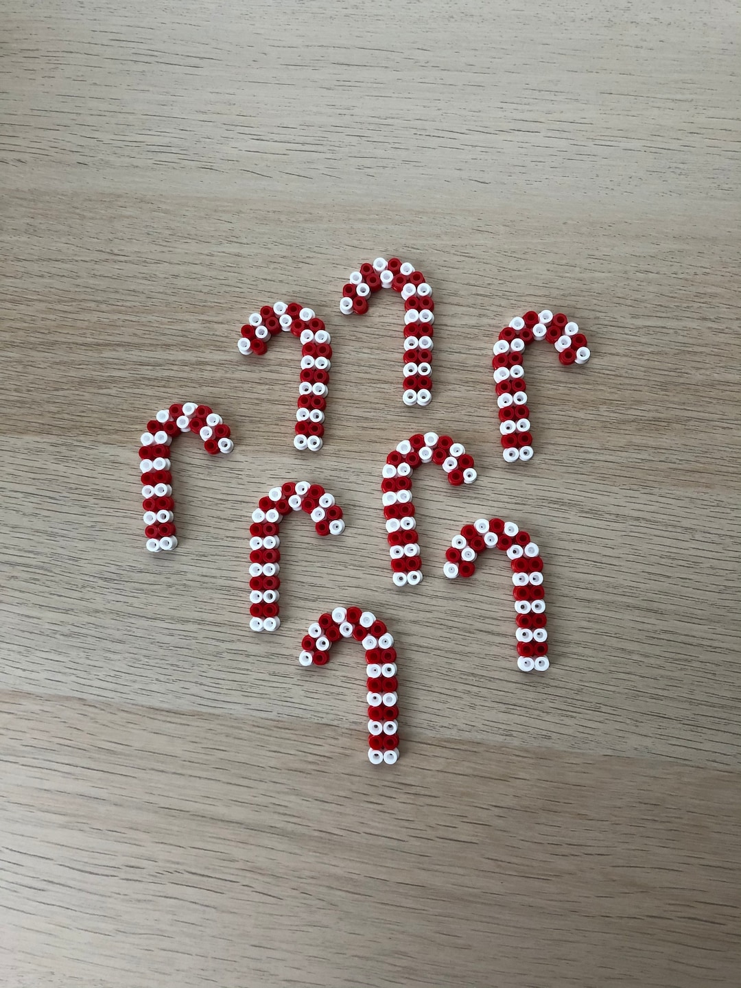 8 Candy Canes Made of Iron Beads/christmas Tree Etsy