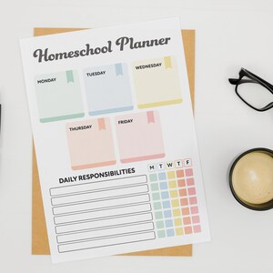 Editable Homeschool Planner, Printable, Homeschool Schedule, Weekly Planner, Homeschool Chart, Daily Routine, PDF image 6