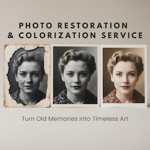 Old Photo Restoration Service, Enhancement & Colorization, Restore Old Photos, Advanced Photo Repair, Improve Photo Quality, Fix Damage
