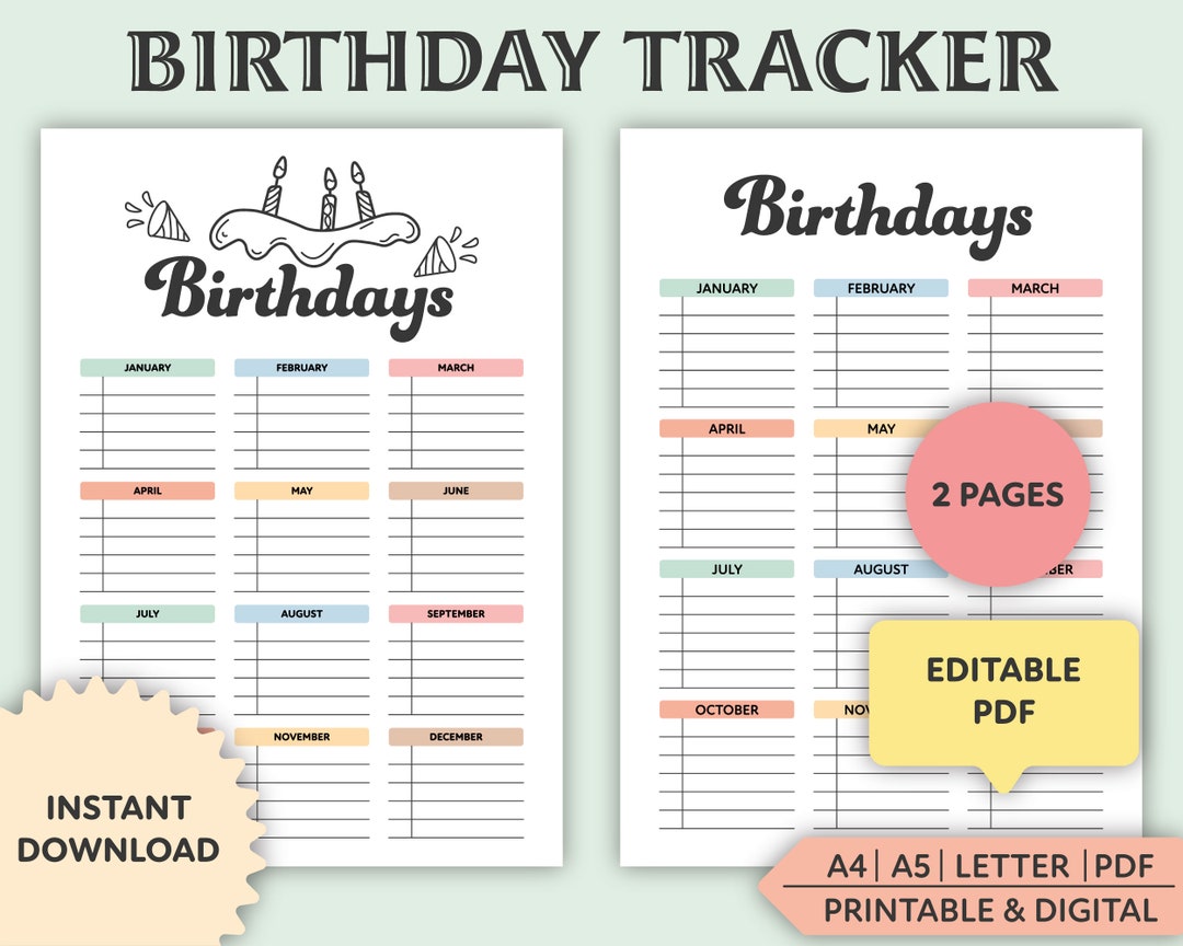 birthday-calendar-printable-editable-birthday-chart-birthday-tracker
