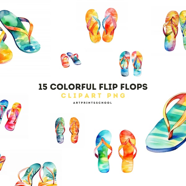 Flip Flops Clip Art - Etsy