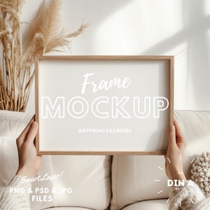 Horizontal Frame Mockup, DIN A4 Wall Art Mockup, Horizontal Mockup, Frame Mockup Psd, Minimalist Mockup, Interior Mockup, Landscape Frame