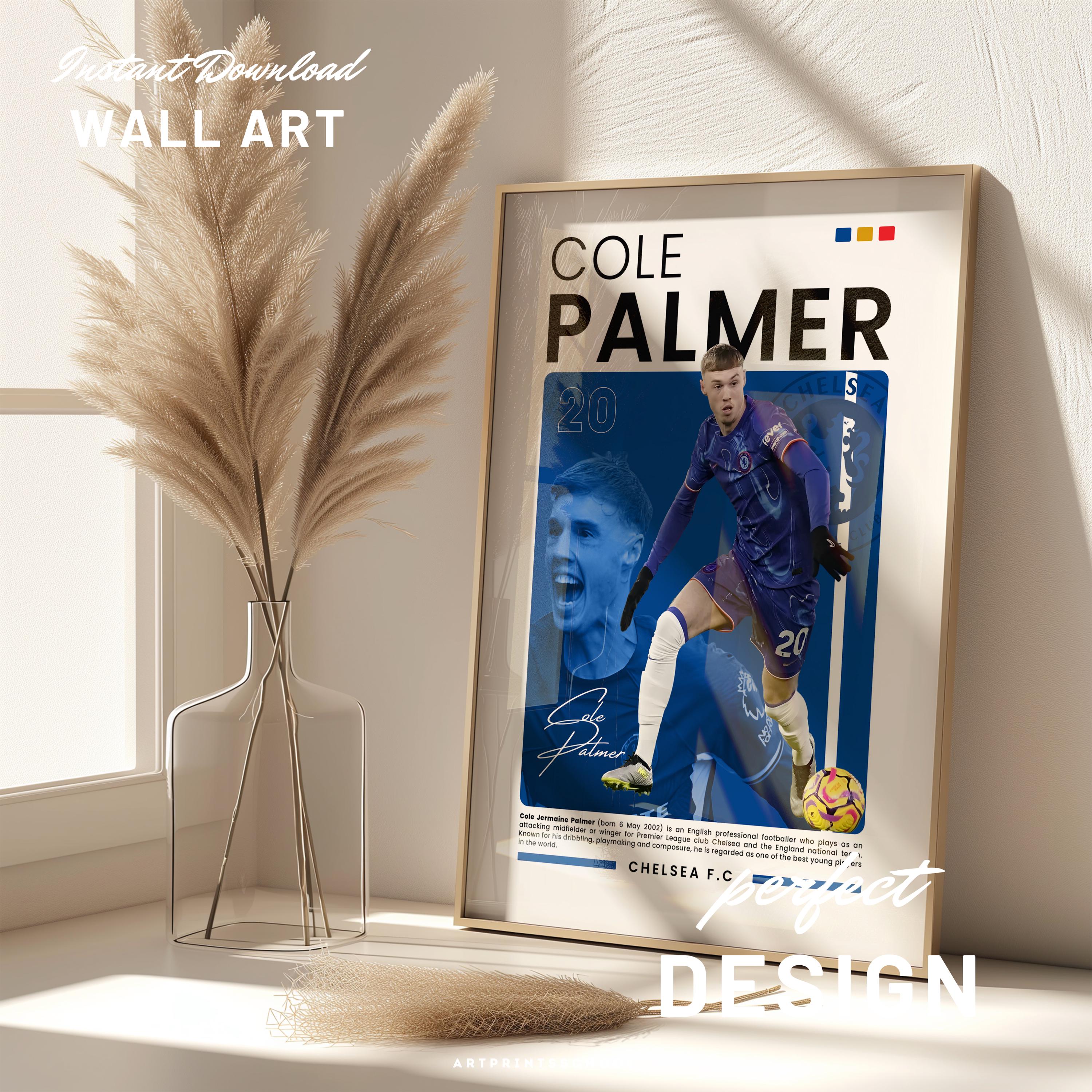 Poster Professionale Cole Palmer Calciatore – Stampa Su Tela 60x90 Cm, Decorazione Da Parete Per Tifosi E Collezionisti