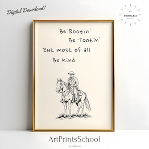 Cowboy Quote Print, Vintage Cowboy Art Minimalist Western Wall Art, Horseback Riding Poster Wild West Home Decor Digital Download Art Prints