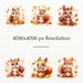 Cute Squirrels Clipart Set, 26 Autumn Animal Art, PNG, 10 Baby Animal ...