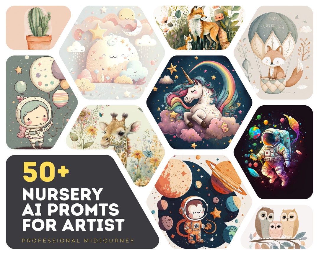 50 Professional Midjourney Nursery Prompts, AI Art, Midjourney Prompt