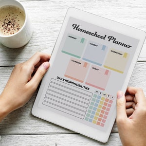 Editable Homeschool Planner, Printable, Homeschool Schedule, Weekly Planner, Homeschool Chart, Daily Routine, PDF image 5