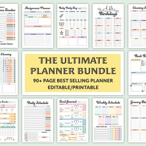 Life Planner Bundle, Home Management, Printable, Digital PDF, All In One Bundle, Personal Planner Bundle, 2023 Planner, A4, A5, Letter