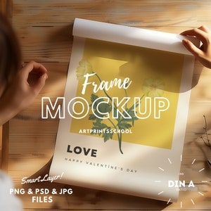 Poster Mockup Person, Psd Mockup, Artwork Mockup Minimal Mockup Frame Mockup Person Printable Mockup Poster Mockup Person Mockup With Person