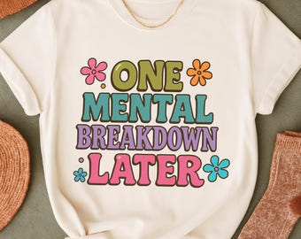 Funny Mental Breakdown PNG: Retro Cartoon Design (Digital Download)
