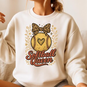 Softball Queen T-Shirt PNG – Softball Mama Sublimation Design, Funny Softball Png, Softball Mama Shirt Png, Softball Game Day Png