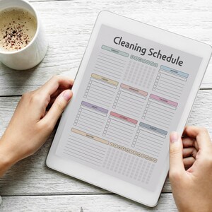 Editable Cleaning Schedule Printable Cleaning Checklist - Etsy Australia