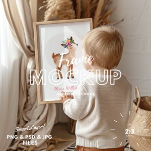 Rahmen Mockup 2x3 Ratio, Kinderzimmer Mockup, Baby Rahmen Mockup, Psd Rahmen Mockup, Print Mockup, Wandrahmen Mockup, Baby Jungen Zimmer Mockup