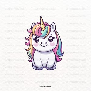 Chibi Fat Unicorn Download istantaneo | Carino unicorno acquerello Clipart | Kawaii acquerello unicorno Clipart | Unicorno Png, Squishmallow