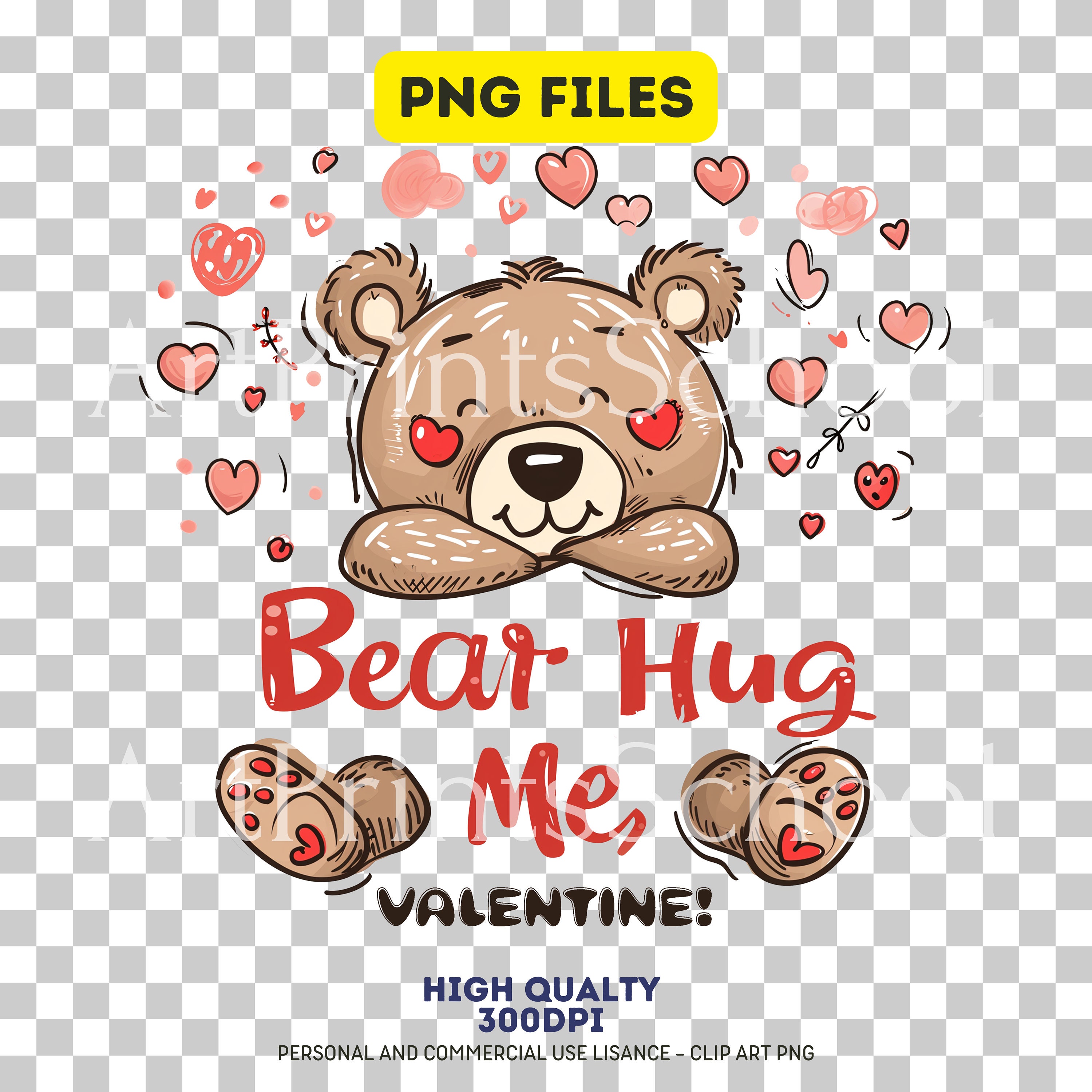 バレンタイン テディベア クリップアート: ベアハグ PNG (商用利用