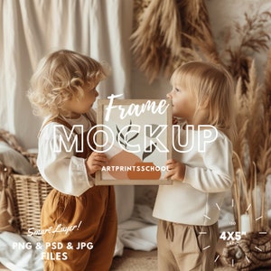 Kinderzimmer Rahmen Mockup 8X10, Kinderzimmer Rahmen Mockup, Poster Mockup Kunstdruck Mockup Rahmen Mockup Psd Bilderrahmen Mockup Kinder Halterahmen