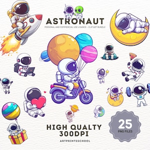 Clipart astronauta, galassia Png, clipart dello spazio esterno, simpatico astronauta Png, universo Png, festa spaziale per bambini Png, razzo Png, astronauta su razzo