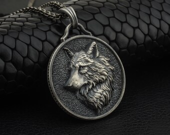 wolf necklace for him